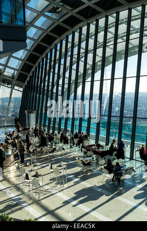 Die Sky Garden ist eine Grünanlage und Aussichtsplattform an der Spitze der 20 Fenchurch Street, auch bekannt als das Walkie-Talkie Stockfoto