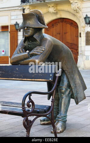 Napoleon, die Bronze-Statue in Bratislava, Slowakei Stockfoto