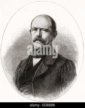 Otto Eduard Leopold, Fürst von Bismarck, Herzog von Lauenburg, 1815 – 1898, aka Otto von Bismarck.  Konservativen preußischen Staatsmann und 1. Kanzler von Deutschland. Stockfoto