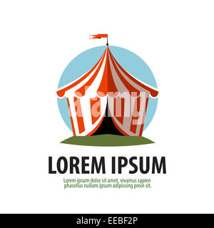 Zirkus-Vektor-Logo-Design-Vorlage. Karussell oder fair-Symbol. Stockfoto