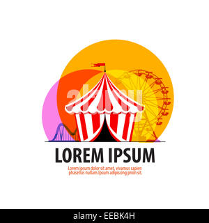 Zirkus-Vektor-Logo-Design-Vorlage. Karussell oder fair-Symbol. Stockfoto