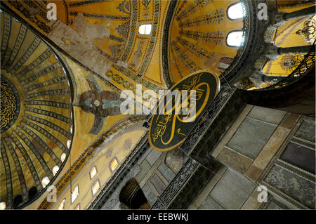 Interior Details der Hagia Sophia (Ayasofya Museum)-Moschee in Istanbul, Türkei Stockfoto