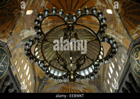 Interior Details der Hagia Sophia (Ayasofya Museum)-Moschee in Istanbul, Türkei Stockfoto