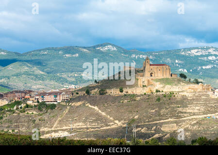 Der Hügel Stadt von San Vicente De La Sonsierra in Rioja Spanien Stockfoto