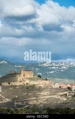 Der Hügel Stadt von San Vicente De La Sonsierra in Rioja Spanien Stockfoto