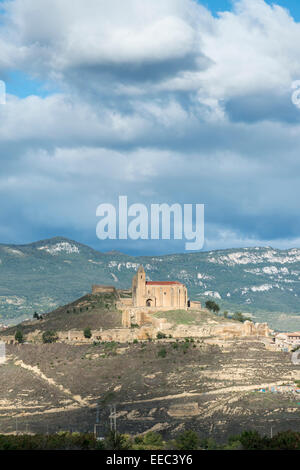 Der Hügel Stadt von San Vicente De La Sonsierra in Rioja Spanien Stockfoto