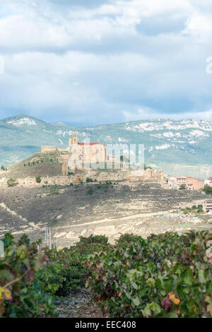 Der Hügel Stadt von San Vicente De La Sonsierra in Rioja Spanien Stockfoto