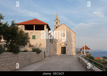 Kirche unserer lieben Frau der Engel und das 15. Jahrhundert Franziskanerkloster. Orebic, Kroatien Stockfoto