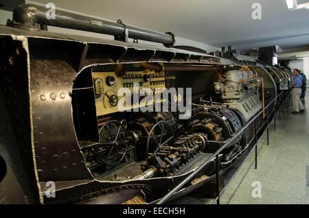 Mit einer Länge von 42 m ist u-Boot U1 eine der größten Ausstellungen des Deutschen Museums. Stockfoto