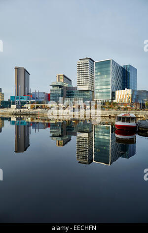 Media City UK in Salford Quays, Heimat der BBC und ITV Stockfoto