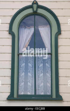 Bodega Bay Fenster Schulhaus vorgestellten Alfred Hitchcocks Film die Vögel nördlichen Kalifornien in der Nähe von St. Theresa von Avila Kirche Stockfoto