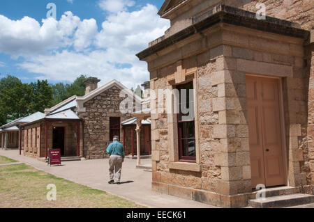 Kolonialzeit Gerichtsgebäude und anderen öffentlichen Gebäuden in Beechworth, NE Victoria, Australien Stockfoto