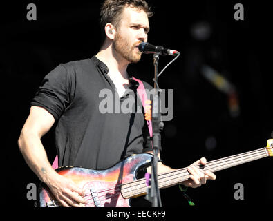 Bastille Höchstleistungen T im Park 2014 Featuring: Bastille wo: Kinross, Großbritannien: 11. Juli 2014 Stockfoto