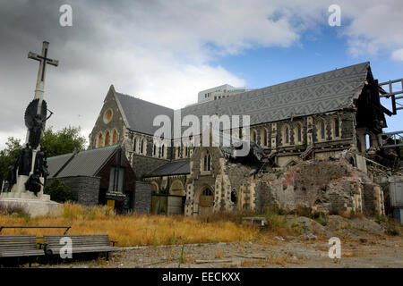 Christchurch anglikanische Kathedrale im Februar 2011 Erdbeben zerstört Stockfoto
