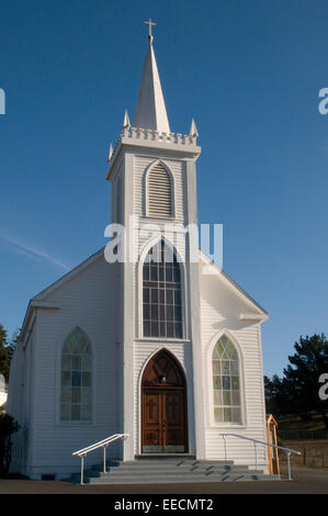 St. Theresa von Avila Kirche Bodega Northern California USA vom Schiffbauer 1859 errichtet, auf dem Land gespendet von Jasper O' Farrell Stockfoto