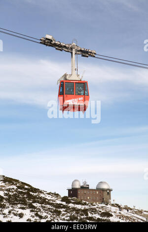 Europa, Slowakei, Lomnicky Berg, Seilbahn, Gondel, Observatorium, Vysok» Tatra, Hohe Tatra, Slowakei, Berge, Gebirge, Natur, Lan Stockfoto