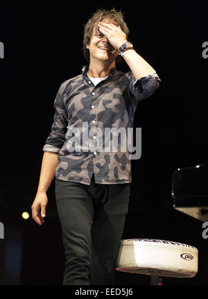 Jamie Cullum führt live Jazz à Juan Festival Featuring: Jamie Cullum Where: Paris, Frankreich bei: 13. Juli 2014 Stockfoto