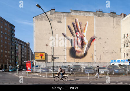 Berlin, Deutschland, entwerfen eine Firewall in Berlin-Mitte Stockfoto