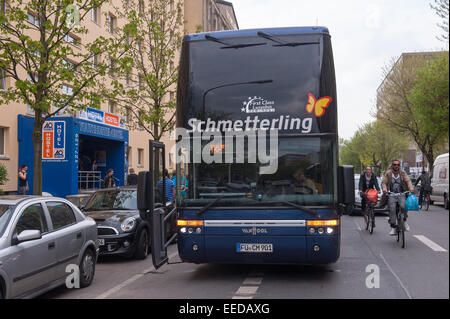 Berlin, Deutschland, könnte vor einem Coach Hostel Hotel Stockfoto