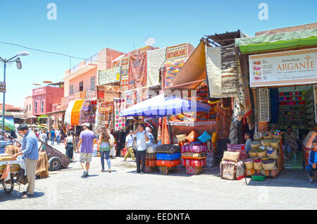 Teppich-Markt in Marrakesch Marokko, Nordafrika Stockfoto