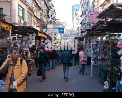 Aploiu Straße Kowloon in Hong Kong Flohmarkt Stockfoto