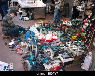 Hong Kong Flohmarkt Apliu Street Kowloon Sham Shui po Stockfoto