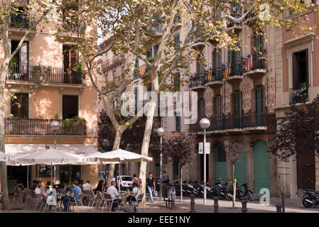 Plaça De La Virreina in Barcelona 4.10.2014 Stockfoto