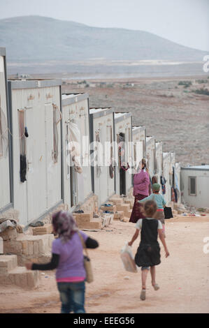 Bab al-Hawa, Syrien, Flüchtlingslager an der syrisch-türkischen Grenze Stockfoto