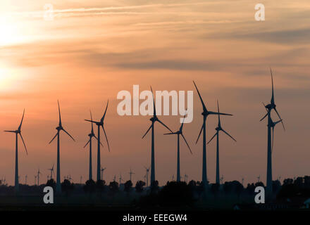 Kiel, Deutschland, Windpark am Nord-Ostsee-Kanal Stockfoto