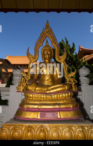 Erleuchtung des Buddha, Hsi Lai Tempel, Stadt der Hacienda Heights, Los Angeles County, Kalifornien Stockfoto