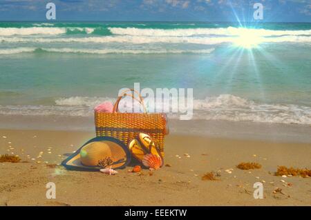 Strand-Ausrüstung Stockfoto