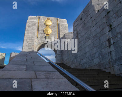 Gibraltar-amerikanischer Krieg-Denkmal am Line Wall Road. Stockfoto