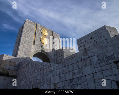 Gibraltar-amerikanischer Krieg-Denkmal am Line Wall Road. Stockfoto