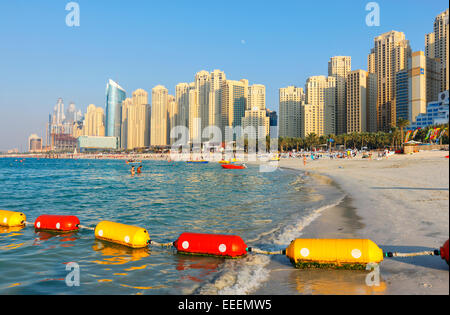 Dubai Strand. Jumeirah Beach Residence Stockfoto