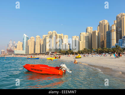 Strände von Dubai. Jumeirah Beach Residence Stockfoto