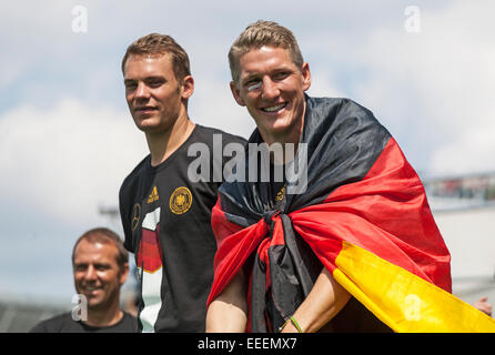 Berlin, Deutschland, Manuel Neuer und Bastian Schweinsteiger Stockfoto