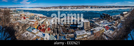 Panoramablick auf die Stadt Quebec in Kanada Stockfoto