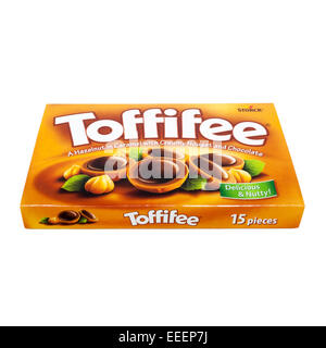 HELSINGBORG, Schweden - 16. Dezember 2014: Toffifee Bonbons von Storck gemacht. Toffifee wurde 1973 von Storck ins Leben gerufen. Stockfoto