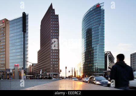 Berlin, Deutschland, Potsdamer Platz in der Abendsonne Stockfoto