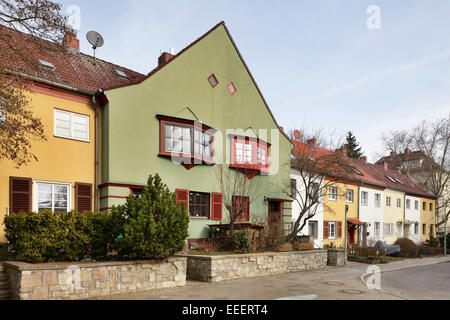 Berlin, Deutschland, Mehrfamilienhaeuser in den Krug Pfuhl Siedlung Stockfoto