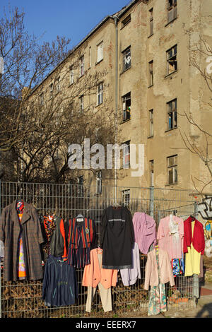 Berlin, Deutschland, Private Verkauf von Kleidung Stockfoto