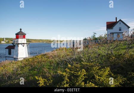 Eichhörnchen Punktlicht auf Arrowsic Insel im Arrowsic, Maine. Dieses Licht befindet sich auf der Kennebec River Stockfoto