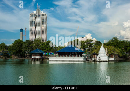 Gangaramaya Tempel in Colombo, Sri Lanka. Stockfoto