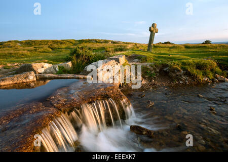 Windypost oder Beckamoor Kreuz Dartmoor Nationalpark Devon Uk Stockfoto