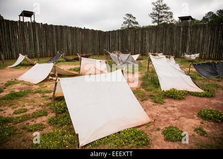 Andersonville National Historic Site beherbergt das ehemalige Camp Sumter konföderierten Kriegsgefangenenlager wo 45.000 Union Gefangenen 6. Mai 2013 Andersonville, Georgia ausgetragen wurden. Stockfoto