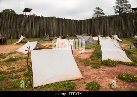 Andersonville National Historic Site beherbergt das ehemalige Camp Sumter konföderierten Kriegsgefangenenlager wo 45.000 Union Gefangenen 6. Mai 2013 Andersonville, Georgia ausgetragen wurden. Stockfoto