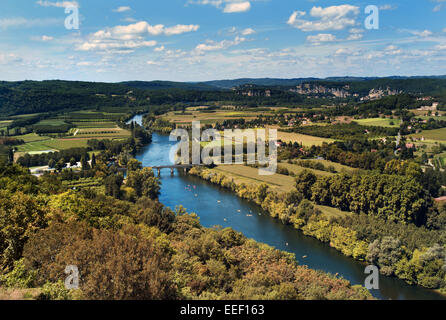 Dordogne-Tal von Domme Stockfoto