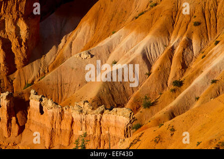Malerische Aussicht von Hoodoos & andere Kalksteinformationen von Sunrise Point Bereich am Bryce-Canyon-Nationalpark, Utah, USA im Juli Stockfoto