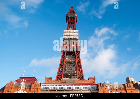 Blackpool Tower Auge ist eine Klasse 1 aufgeführten Struktur, die für die Öffentlichkeit im Jahre 1894, Lancashire, England eröffnet wurde Stockfoto