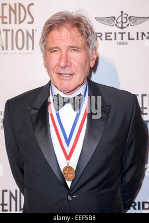 Beverly Hills, CA. 16. Januar 2015. Harrison Ford im Ankunftsbereich für 12. jährlichen lebenden Legenden der Luftfahrt Awards, The Beverly Hilton Hotel, Beverly Hills, CA 16. Januar 2015. Bildnachweis: Elizabeth Goodenough/Everett Collection/Alamy Live-Nachrichten Stockfoto